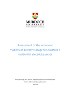 Assessment of the economic viability of battery storage for Australia's residential electricity sector
