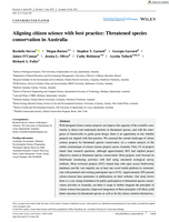 Aligning citizen science with best practice: Threatened species conservation in Australia