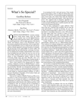 What's so special?