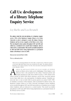 Call us: Development of a library telephone enquiry service