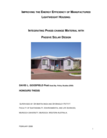Improving the energy efficient of manufactured lightweight housing: Integrating phase-change material with passive solar design
