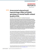 Aneurysmal subarachnoid haemorrhage: Effect of CRHR1 genotype on mental health-related quality of life