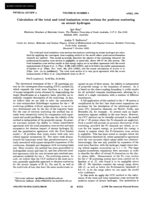 Calculation of the total and total ionization cross sections for positron scattering on atomic hydrogen