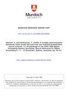A tunable approximately piecewise linear model derived from the modified probabilistic neural network