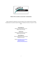 Politics of fire in northern savanna lands: Communication