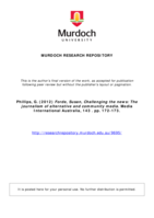 Forde, Susan, Challenging the news: The journalism of alternative and community media