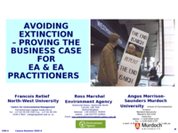 Avoiding extinction – proving the business case For IA and IA Practitioners