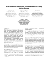 Rule-based On-the-fly web spambot detection usingaction strings