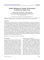 Initial validation of cytokine measurement by ELISA in canine feces