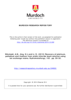 Recovery of platinum, palladium and rhodium from acidic chloride leach solution using ion exchange resins