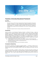 Towards a university educational framework