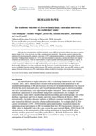 The academic outcomes of first-in-family in an Australian university:An exploratory study