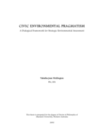 Civic environmental pragmatism: a dialogical framework for strategic environmental assessment