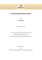 Processing hard rock lithium