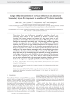 Large-eddy simulations of surface influences on planetary boundary layer development in southwest Western Australia