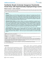 Familiarity breeds contempt: kangaroos persistently avoid areas with experimentally deployed dingo scents