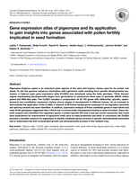 Gene expression atlas of pigeonpea and its application to gain insights into genes associated with pollen fertility implicated in seed formation