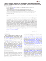Passive acoustic monitoring of coastally associated Hawaiian spinner dolphins, Stenella longirostris, ground-truthed through visual surveys
