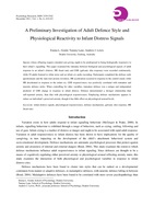 A preliminary investigation of adult defence style and physiological reactivity to infant distress signals