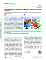 Revisiting wetting, freezing, and evaporation mechanisms of water on copper