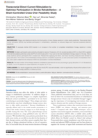 Transcranial direct current stimulation to optimise participation in stroke rehabilitation – A Sham-Controlled Cross-Over feasibility study