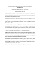 Perceived financial literacy, choice of investment and retirement planning amongst women