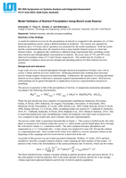Model validation of nutrient precipitation using bench-scale reactor