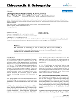 Chiropractic & Osteopathy. A new journal