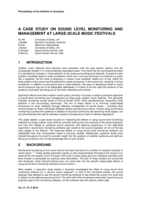 A case study on sound level monitoring and management at large-scale music festivals