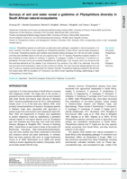 Surveys of soil and water reveal a goldmine of phytophthora diversity in South African natural ecosystems