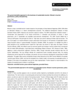 The governmentality approach to the business of sustainable tourism: Bhutan’s tourism governance, policy and planning