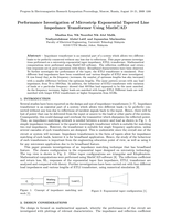 Performance investigation of microstrip exponential tapered line impedance transformer using MathCAD