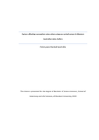 Factors affecting conception rates when using sex sorted semen in Western Australian dairy heifers