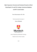 High Temperature Structural and Mechanical Properties of Hard Metal Doped CrNx and TiNx Coatings: Synchrotron Radiation and DFT Assisted Studies