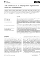 Ants cannot account for interpopulation dispersal of the arillate pea Daviesia triflora
