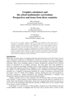 Graphics calculators and the school mathematics curriculum: Perspectives and issues from three countries