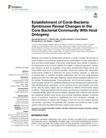 Establishment of coral-bacteria symbioses reveal changes in the core bacterial community with host ontogeny