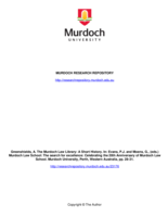 The Murdoch Law Library: A Short History