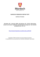 Emerging school curricula: Australia and Scotland compared