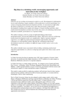Big ideas in a shrinking world: Encouraging opportunity and innovation in the workplace