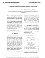 Experimental performance of harmonic suppressed Bandpass Filter