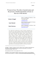 Women in Iran: The effect of marital status and the presence of family dependents at home on their use of the internet