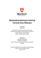 Manipulating splicing by inducing terminal intron retention