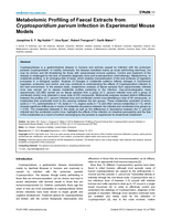 Metabolomic profiling of faecal extracts from cryptosporidium parvum infection in experimental mouse models