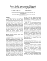 Power quality improvement of dispersed generation systems using hybrid filter