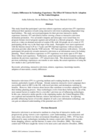 Country differences in technology experience: The effect of teletext on iTV adoption in the United Kingdom