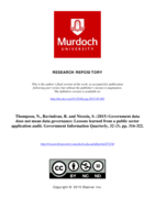 Government data does not mean data governance: Lessons learned from a public sector application audit