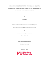 A comparison of electrodeposition of gun blue and sequential cyanoacrylate fuming and black powder for the enhancement of fingerprints on brass cartridge cases