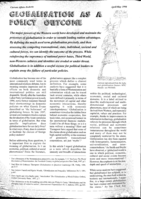 Globalisation as a policy outcome