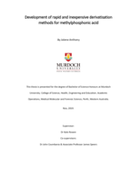 Development of rapid and inexpensive derivatisation methods for methylphosphonic acid